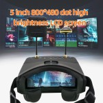 EV800D 5.8G 4.9G 40CH 5 Inch Headset HD DVR Diversity FPV Glasses W/ 25-1300mW Switchable FPV Transmitter VTX for RC FPV Drone